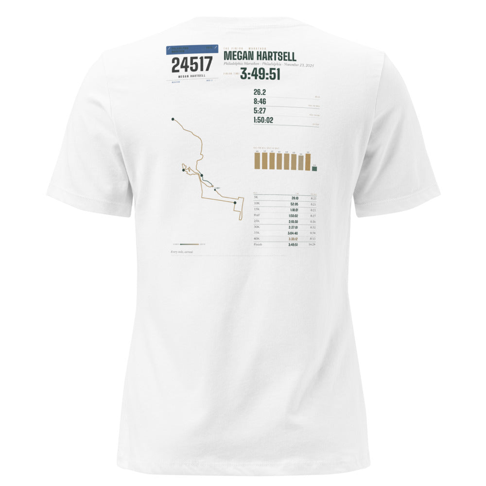Philadelphia Marathon Finisher shirt, worn