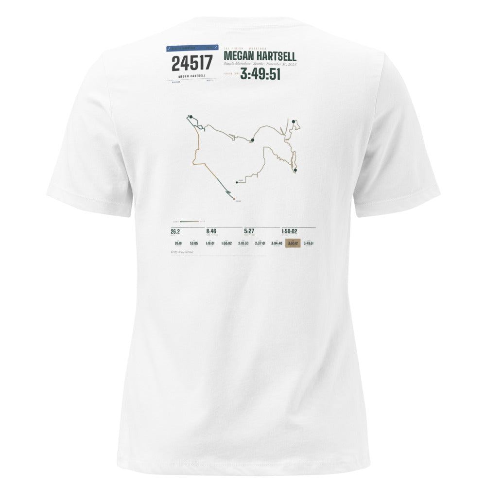 Seattle Marathon Finisher shirt, worn